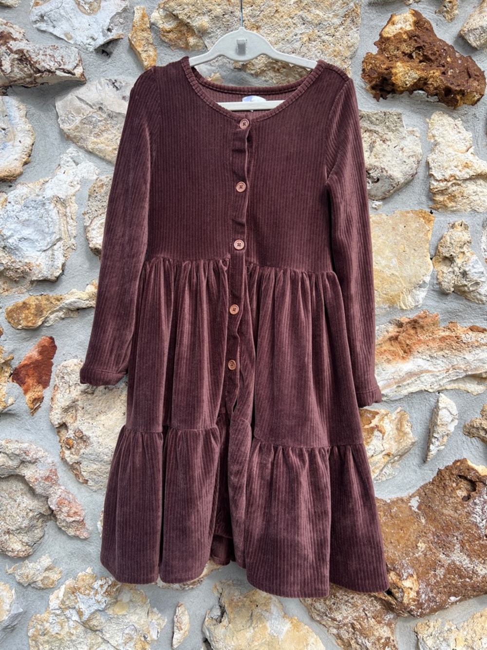 Brown Kids Dress full button size 7